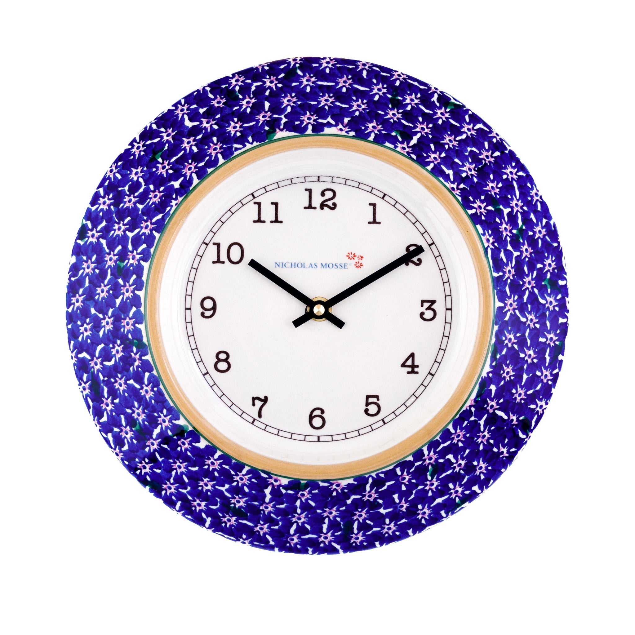 Large Wall Clock Lawn Dark Blue| NicholasMosse.com