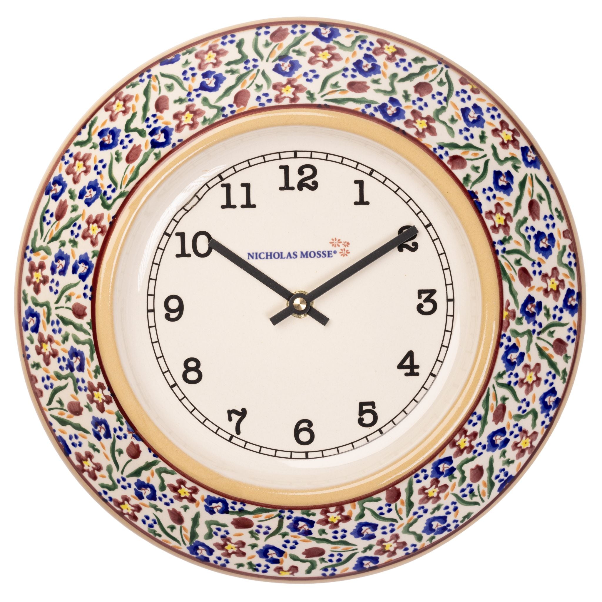Large Wall Clock Wild Flower Meadow| NicholasMosse.com