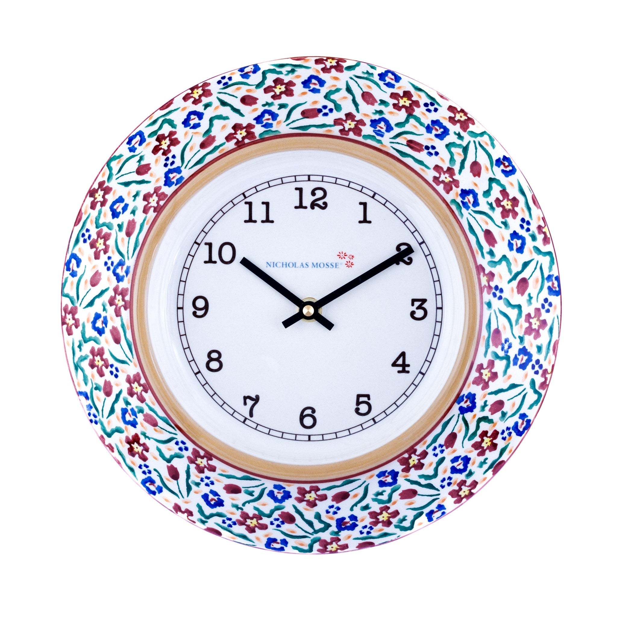 Large Wall Clock Wild Flower Meadow| NicholasMosse.com