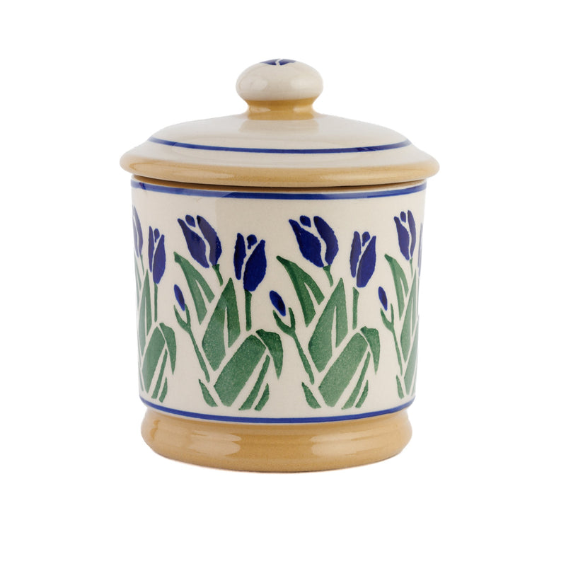 Lidded Sugar Bowl Blue Blooms | NicholasMosse.com