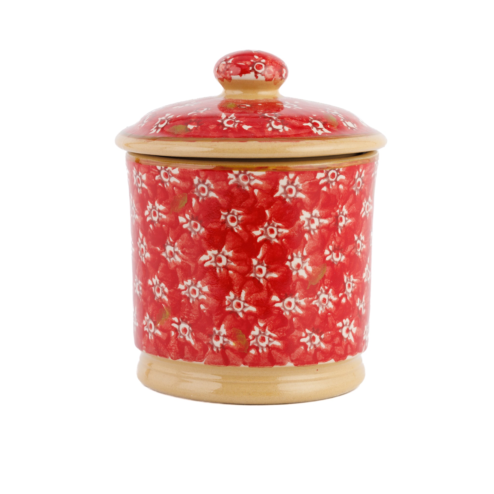 Lidded Sugar Bowl Lawn Red | NicholasMosse.com