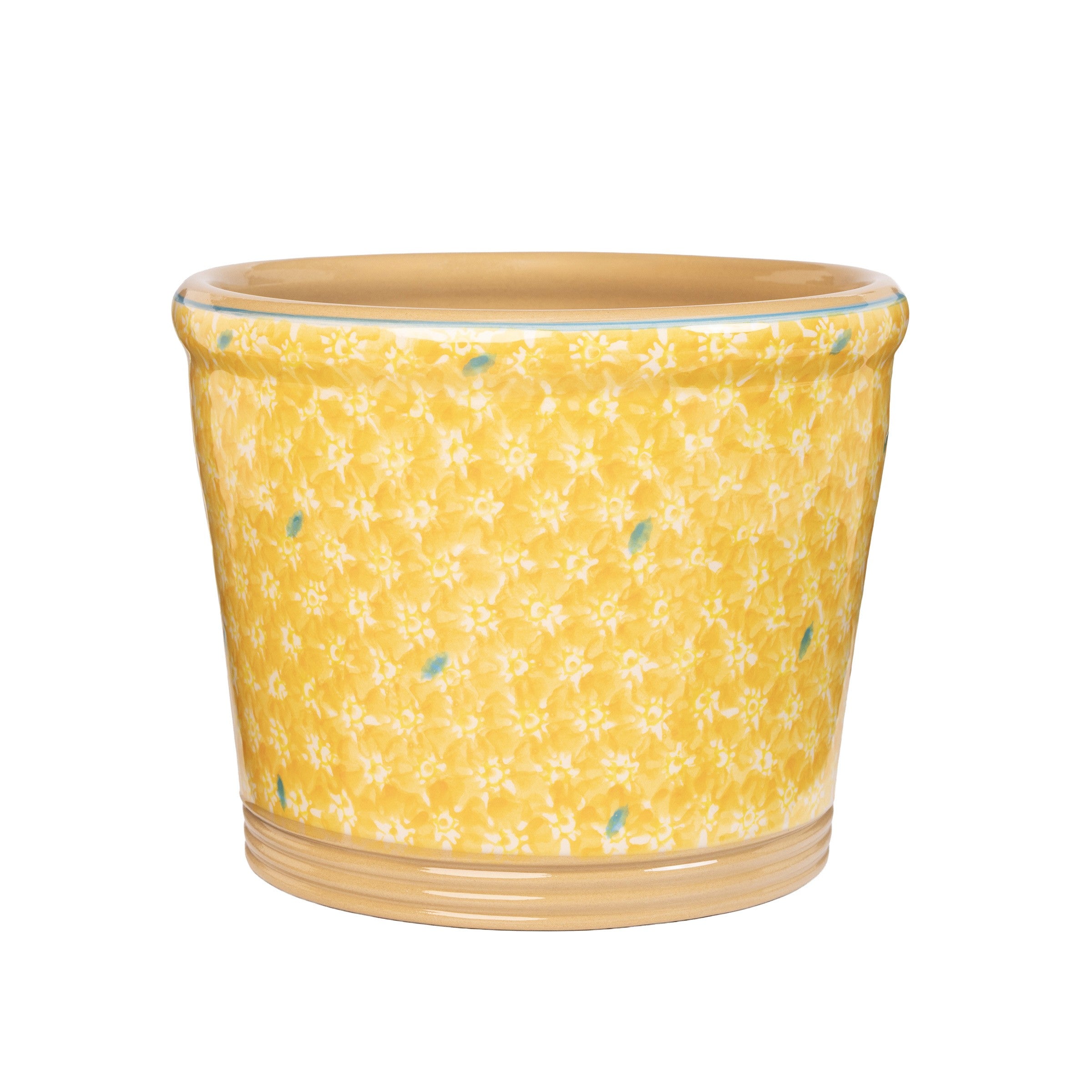 Medium Cache Pot Lawn Yellow handmade Irish design Nicholas Mosse Pottery