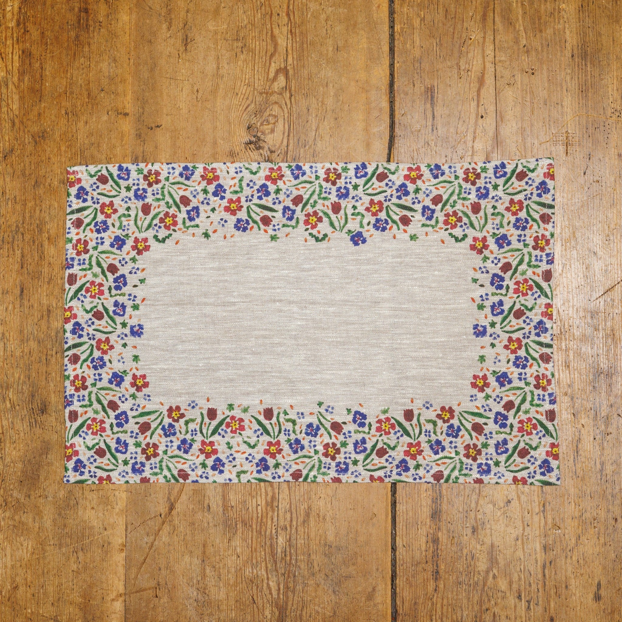 Placemat Forget Wild Flower Meadow Linen | NicholasMosse.com