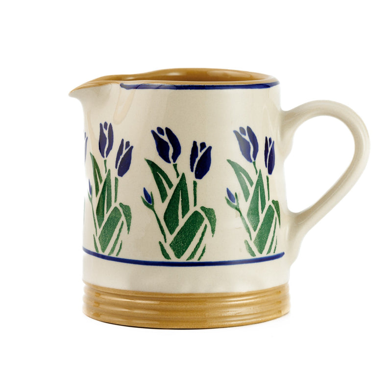 Small Cylinder Jug Blue Blooms | NicholasMosse.com