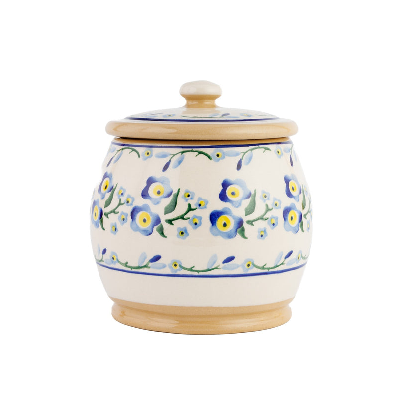 Small Round Lidded Jar Forget Me Not | NicholasMosse.com