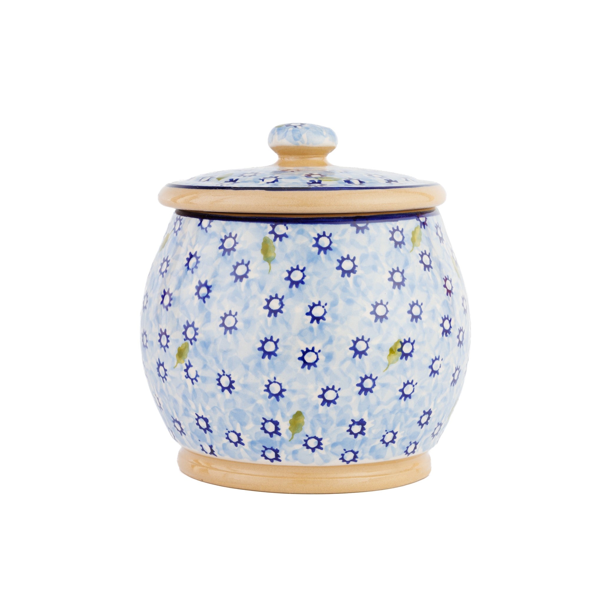 Small Round Lidded Jar Light Blue Lawn | NicholasMosse.com