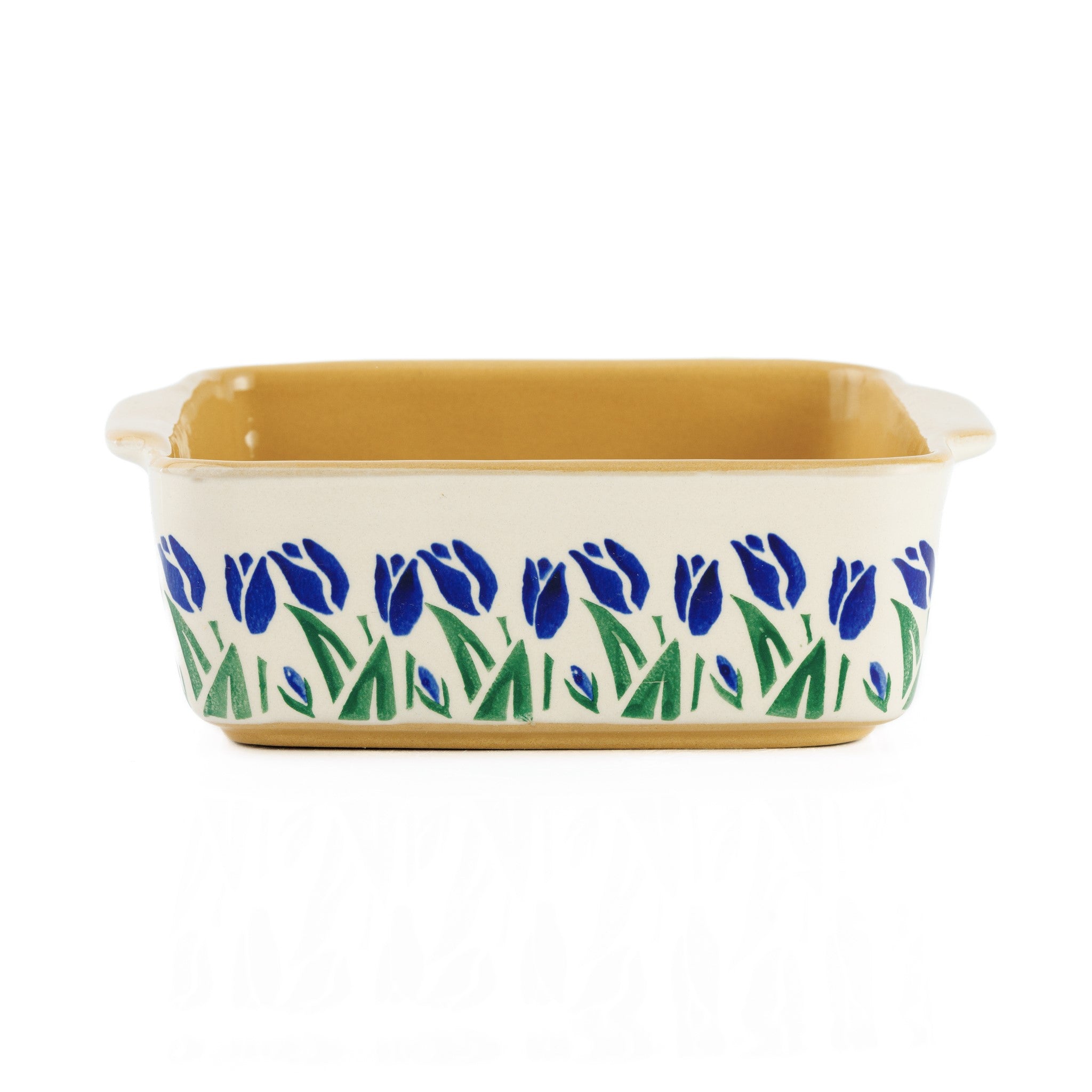 Small Square Oven Dish Blue Blooms | NicholasMosse.com