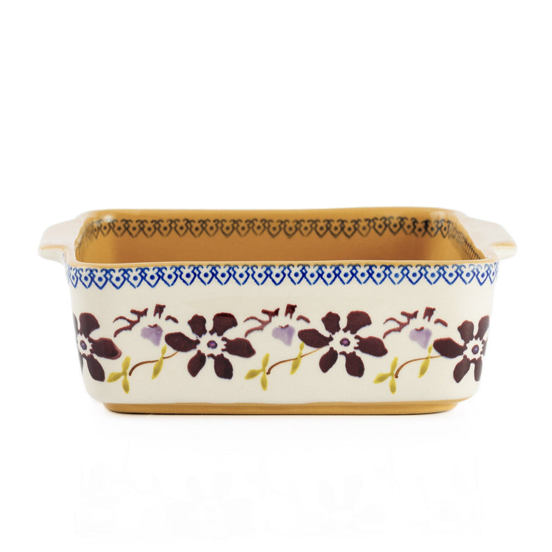 Small Square Oven Dish Clematis | NicholasMosse.com