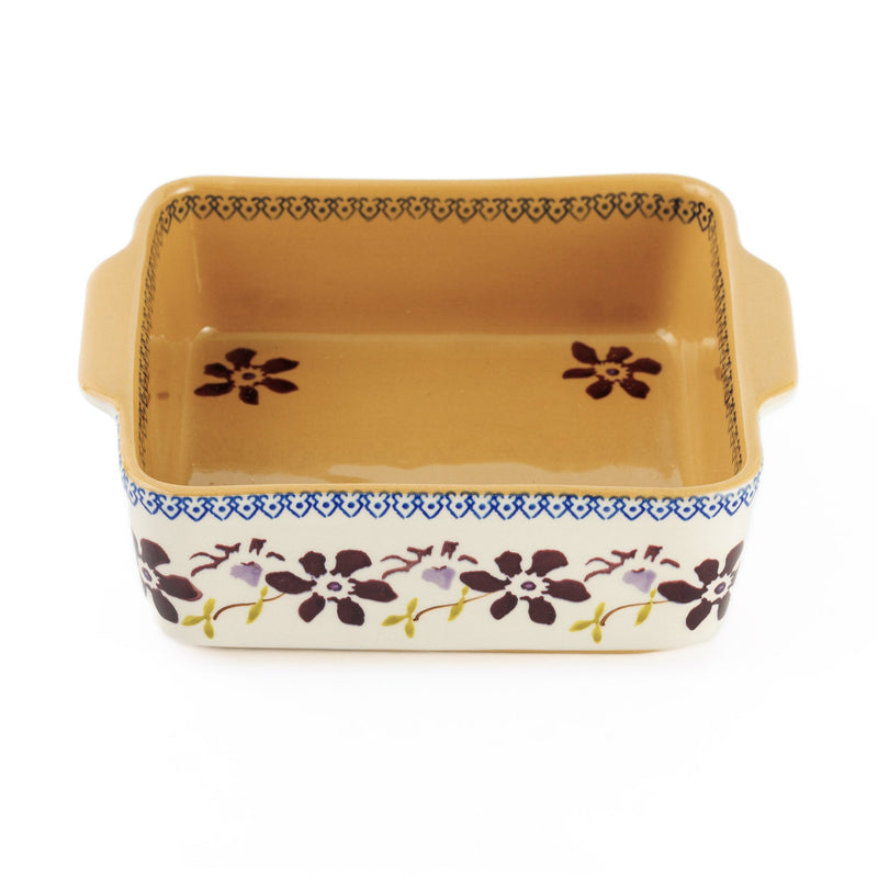 Small Square Oven Dish Clematis | NicholasMosse.com