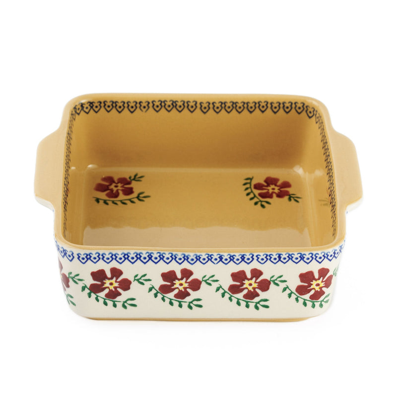 Small Square Oven Dish Old Rose | NicholasMosse.com