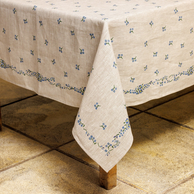 Tablecloth Square Forget Me Not  40" | NicholasMosse.com