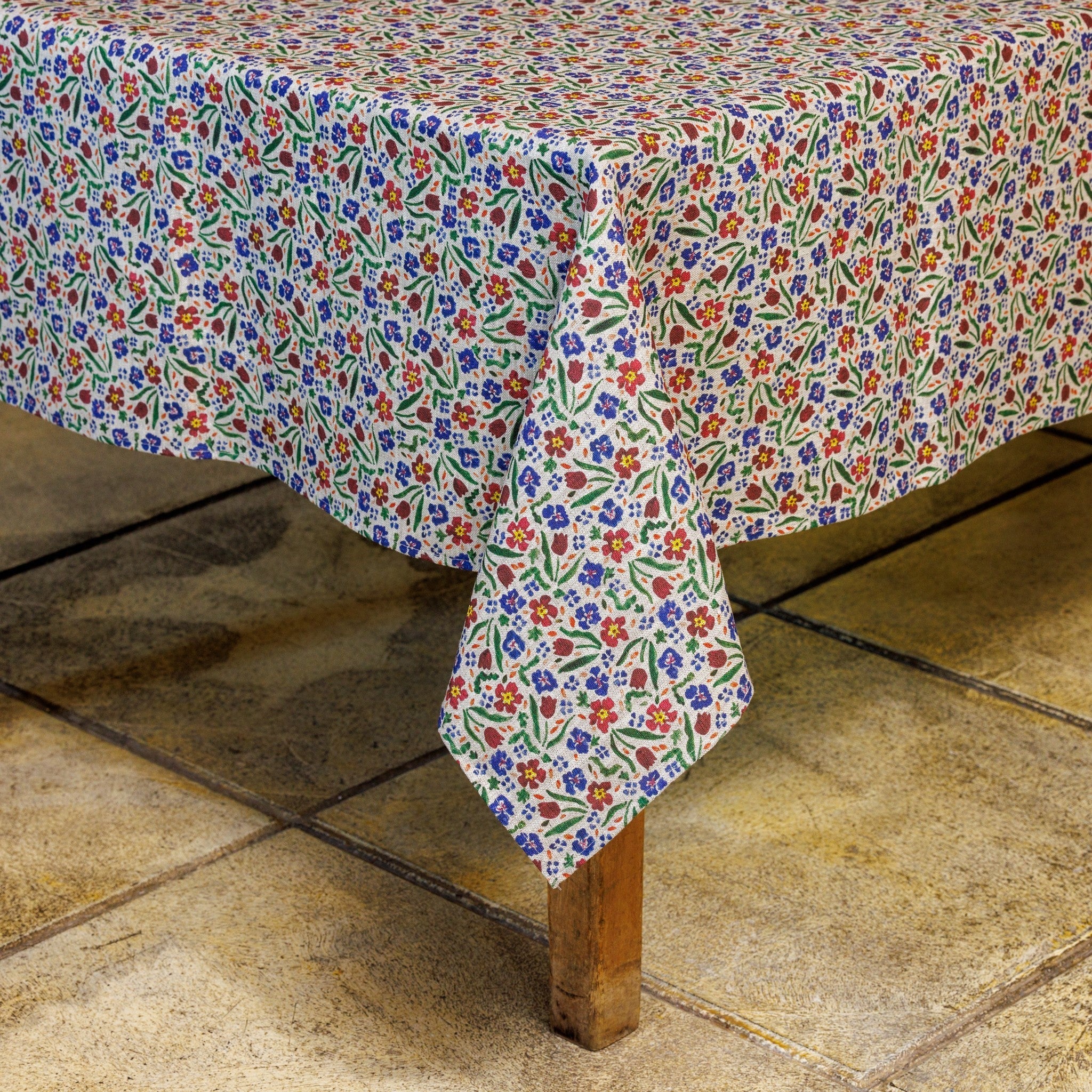 Tablecloth Square Wild Flower Meadow 40" | NicholasMosse.com