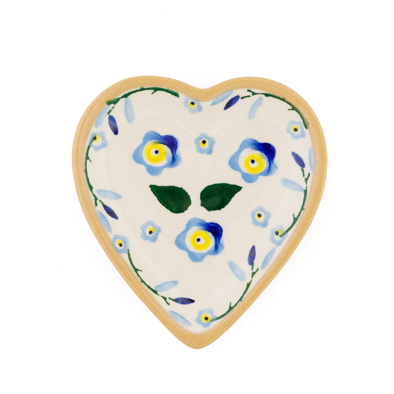 Tiny Heart Plate Forget Me Not | NicholasMosse.com