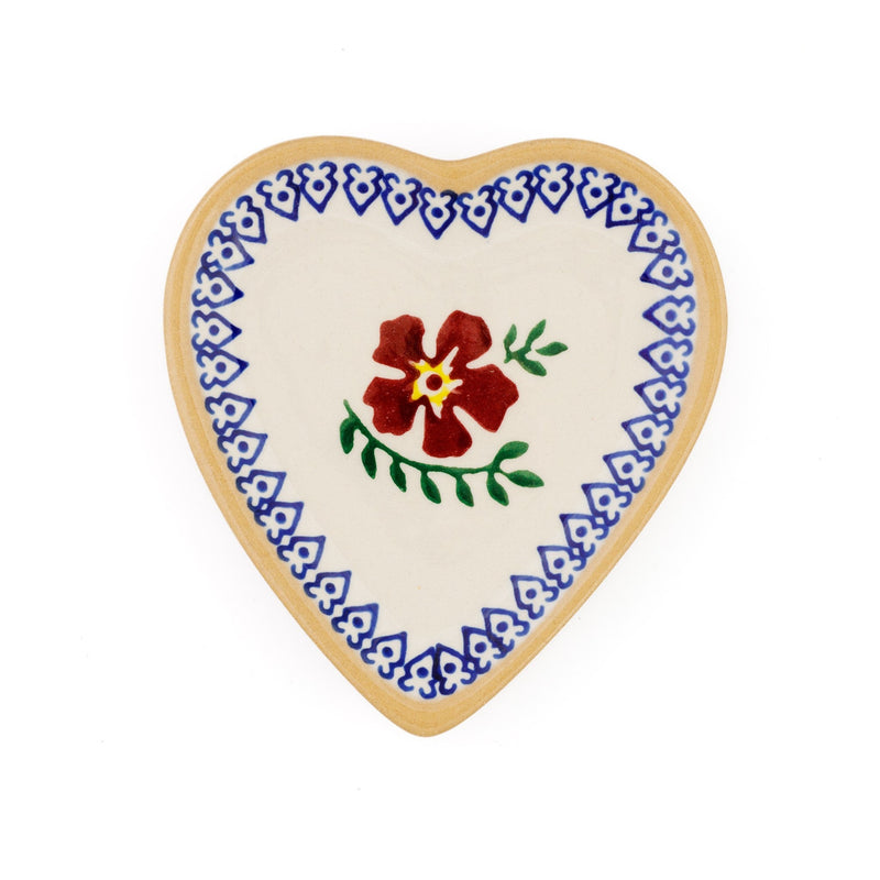 Tiny Heart Plate Old Rose | NicholasMosse.com