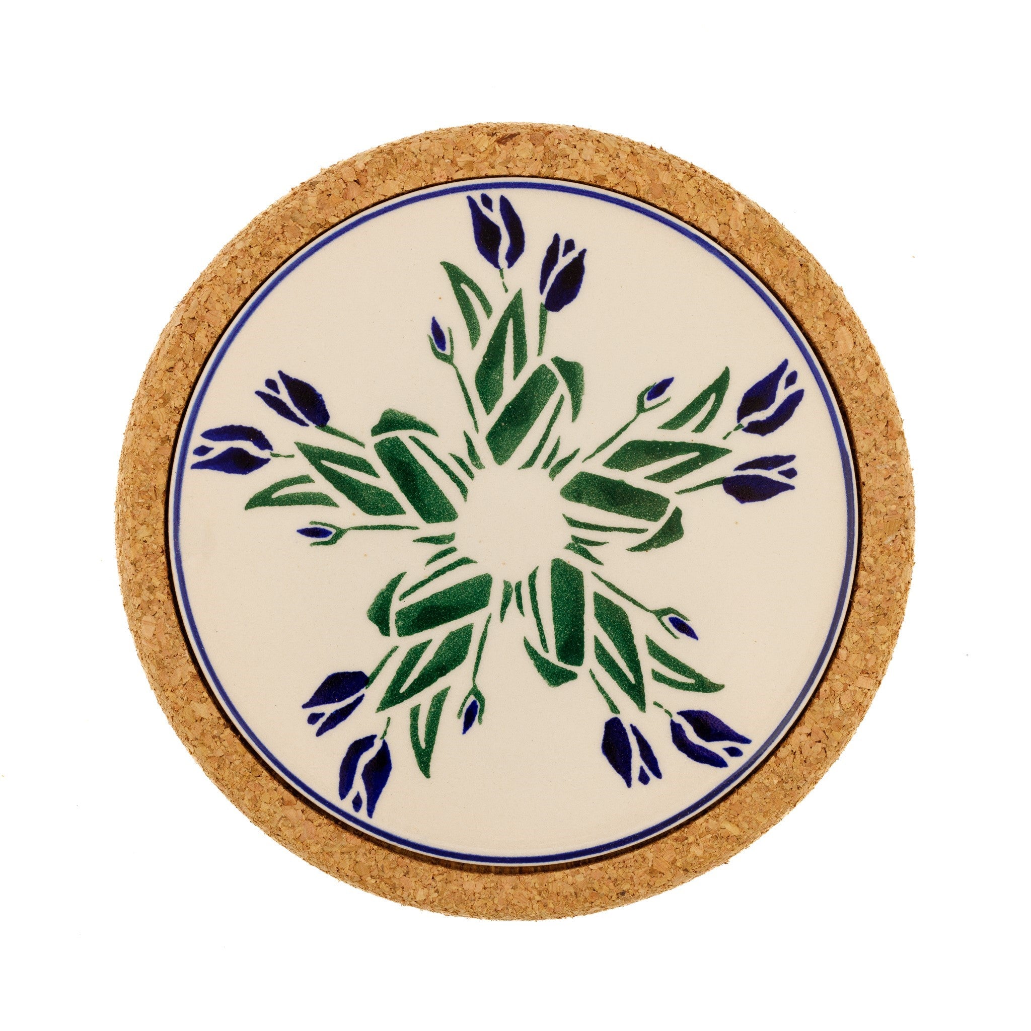 Trivet Round Blue Blooms | NicholasMosse.com