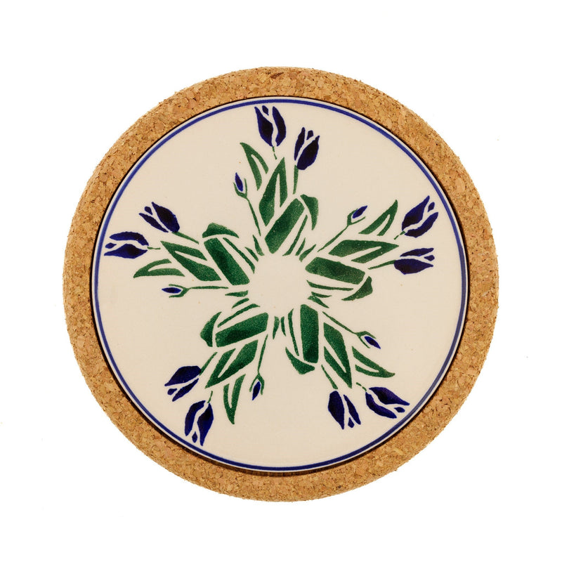 Trivet Round Blue Blooms | NicholasMosse.com