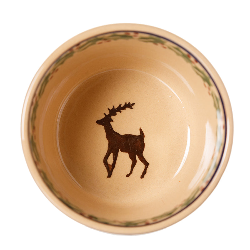 Custard Cup Reindeer spongeware pottery by Nicholas Mosse, Ireland - Handmade Irish Craft - nicholasmosse.com