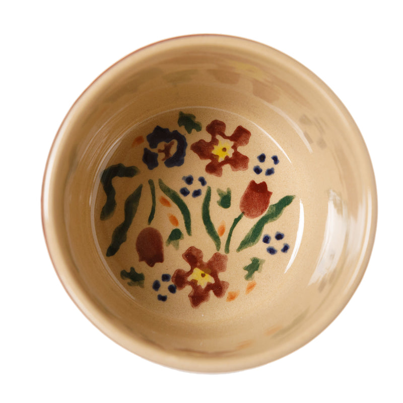 Custard Cup Wild Flower Meadow spongeware pottery by Nicholas Mosse, Ireland - Handmade Irish Craft - nicholasmosse.com