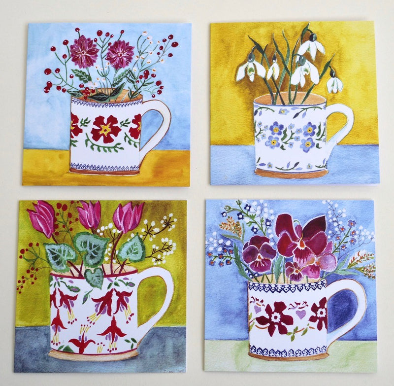 Greeting Cards pack of 4 Standard Patterns Nicholas Mosse Pottery