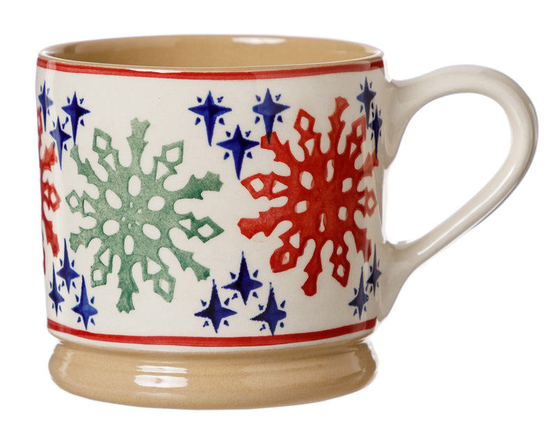 Large Mug Christmas 2018 spongeware pottery by Nicholas Mosse, Ireland - Handmade Irish Craft - nicholasmosse.com