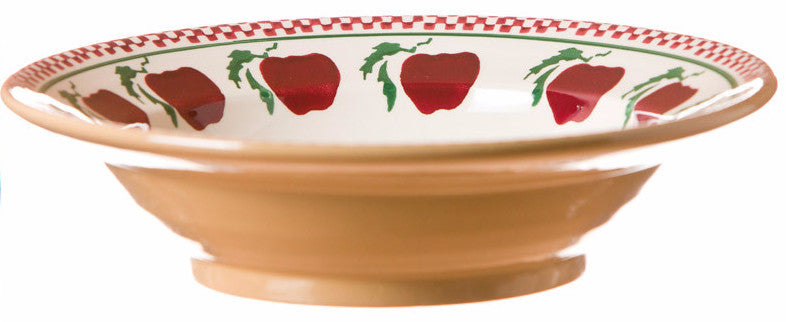 Pasta Bowl Apple spongeware pottery by Nicholas Mosse, Ireland - Handmade Irish Craft - nicholasmosse.com