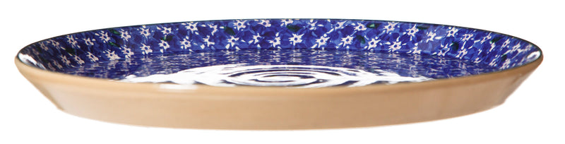 Presentation Platter Lawn Dark Blue spongeware pottery by Nicholas Mosse, Ireland - Handmade Irish Craft - nicholasmosse.com