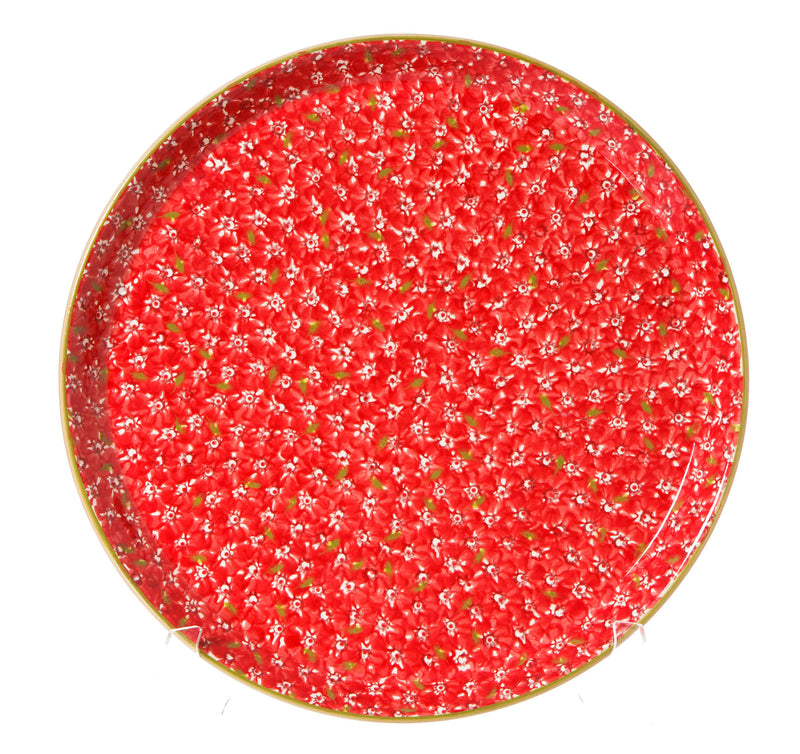 Presentation Platter Lawn Red spongeware pottery by Nicholas Mosse, Ireland - Handmade Irish Craft - nicholasmosse.com