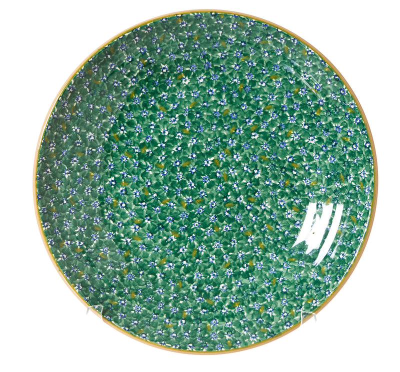 Shallow Dish Lawn Green spongeware pottery by Nicholas Mosse, Ireland - Handmade Irish Craft - nicholasmosse.com