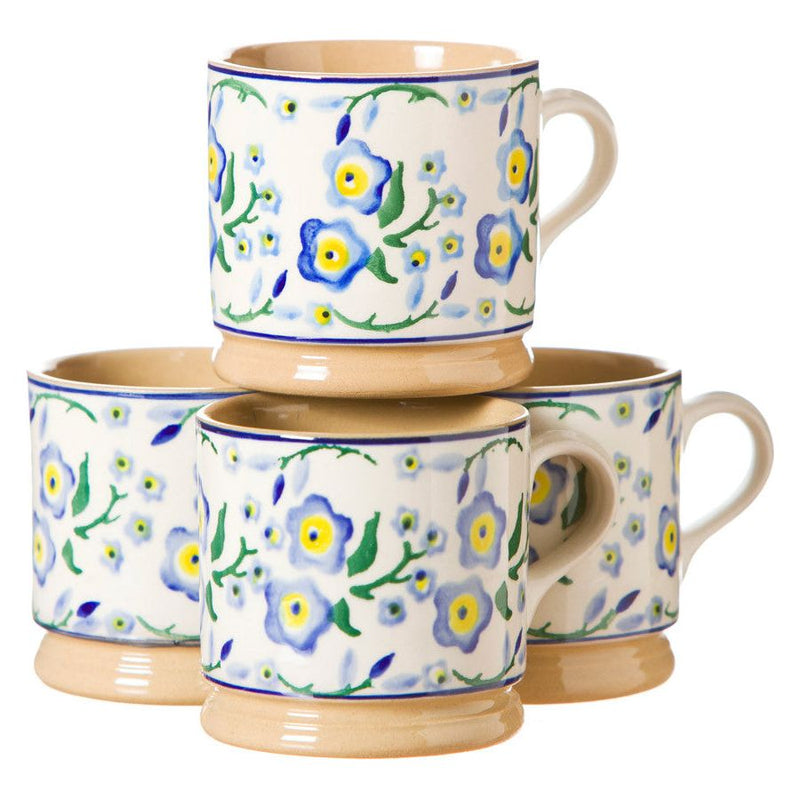 4 Small Mugs Forget Me Not | NicholasMosse.com