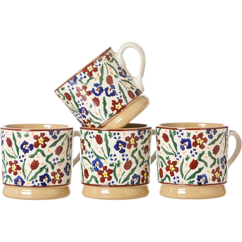 4 Small Mugs Wild Flower Meadow | NicholasMosse.com