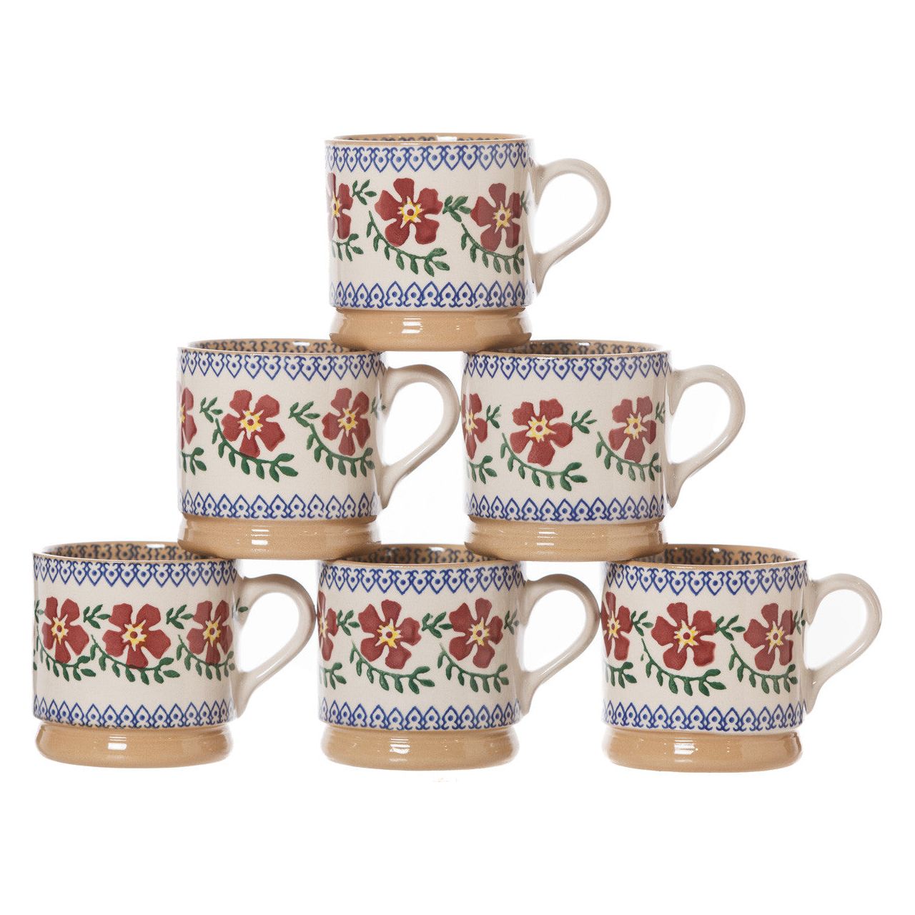 6 Small Mugs Old Rose | NicholasMosse.com