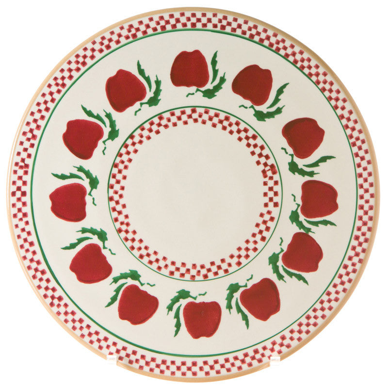 9" Footed Cake Plate Apple | NicholasMosse.com