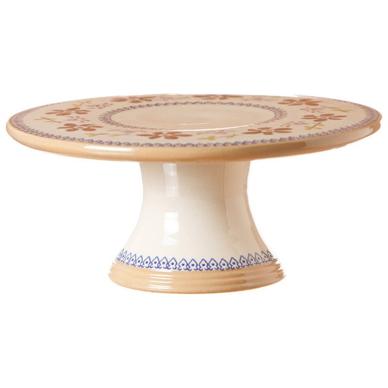 9" Footed Cake Plate Clematis | NicholasMosse.com