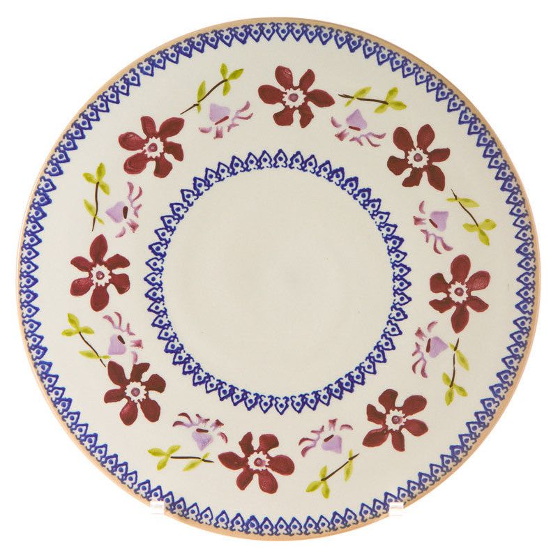 9" Footed Cake Plate Clematis | NicholasMosse.com