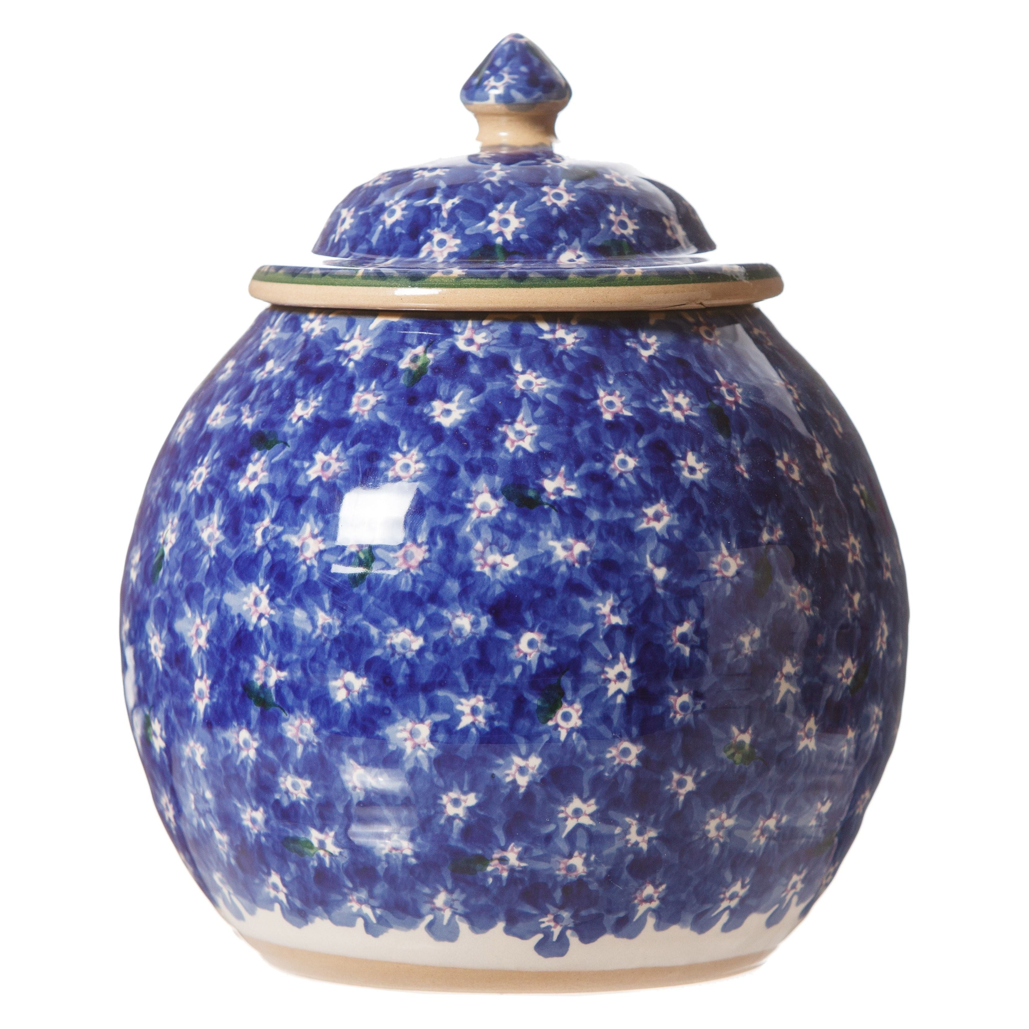 Cookie Jar and Medium Heart Plate Lawn Dark Blue | NicholasMosse.com