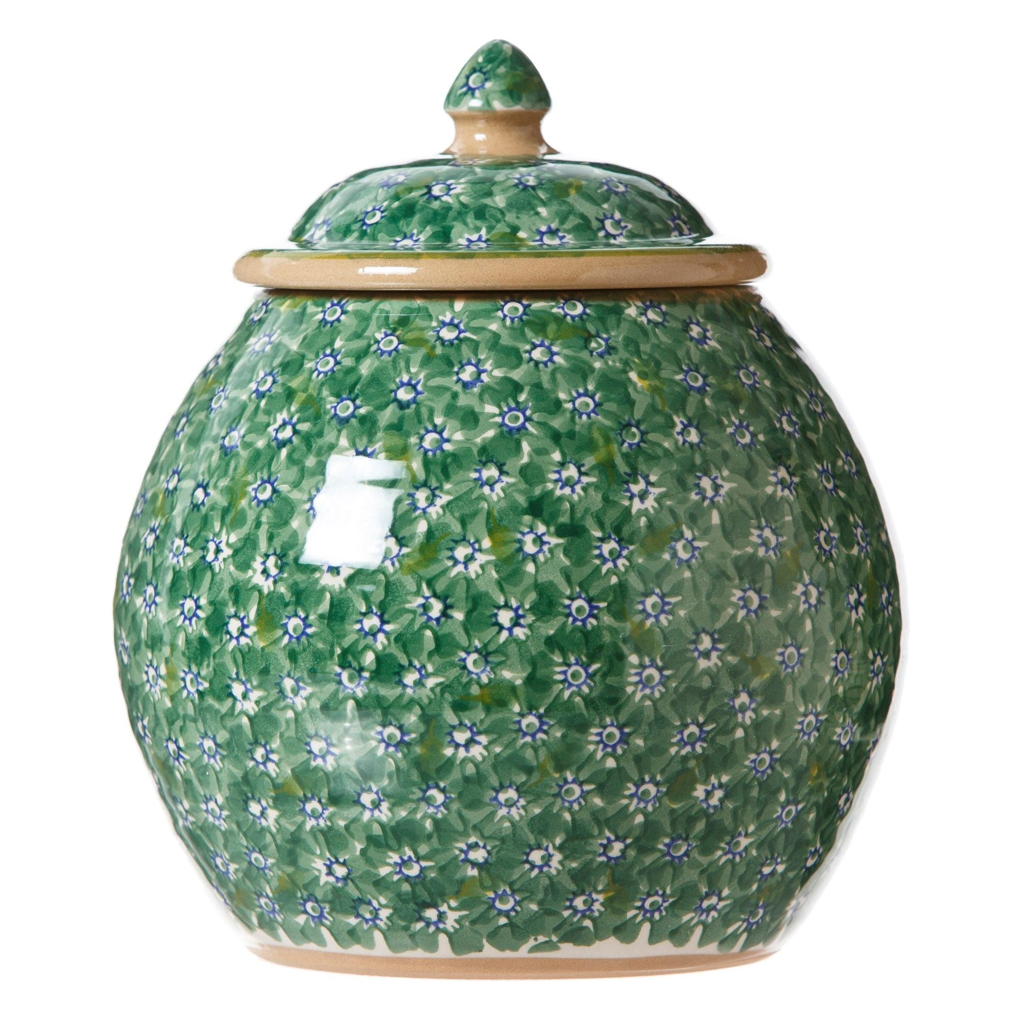 Cookie Jar and Medium Heart Plate Lawn Green | NicholasMosse.com