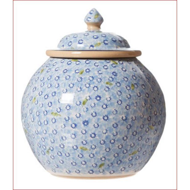 Cookie Jar and Medium Heart Plate Lawn Light Blue | NicholasMosse.com