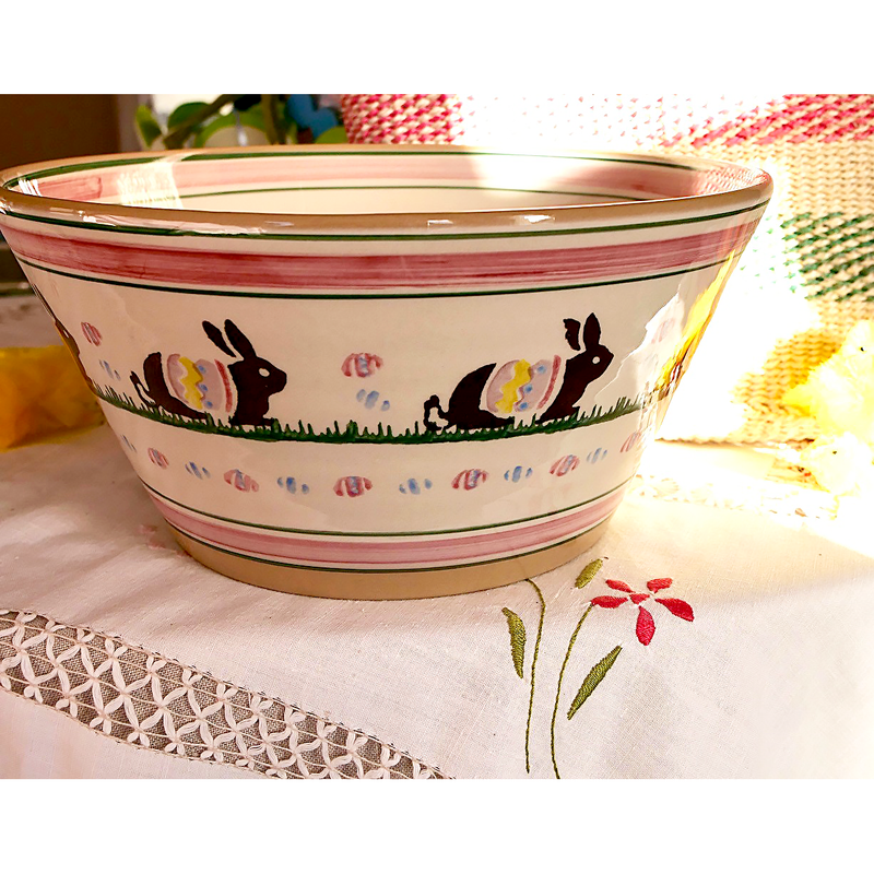 Large Angled Bowl Easter Bunny | NicholasMosse.com