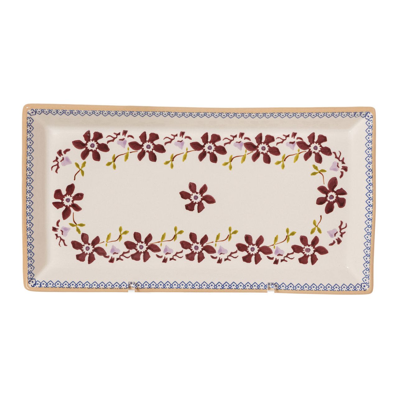 Large Rectangle Plate Clematis | NicholasMosse.com