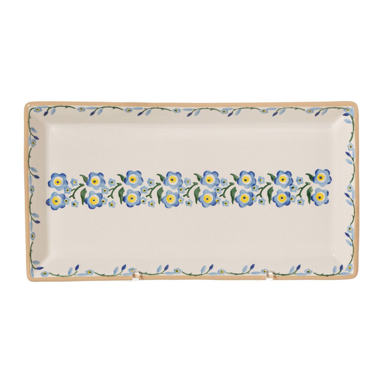 Large Rectangle Plate Forget Me Not | NicholasMosse.com