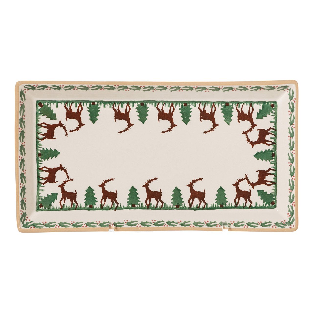 Large Rectangle Plate Reindeer | NicholasMosse.com