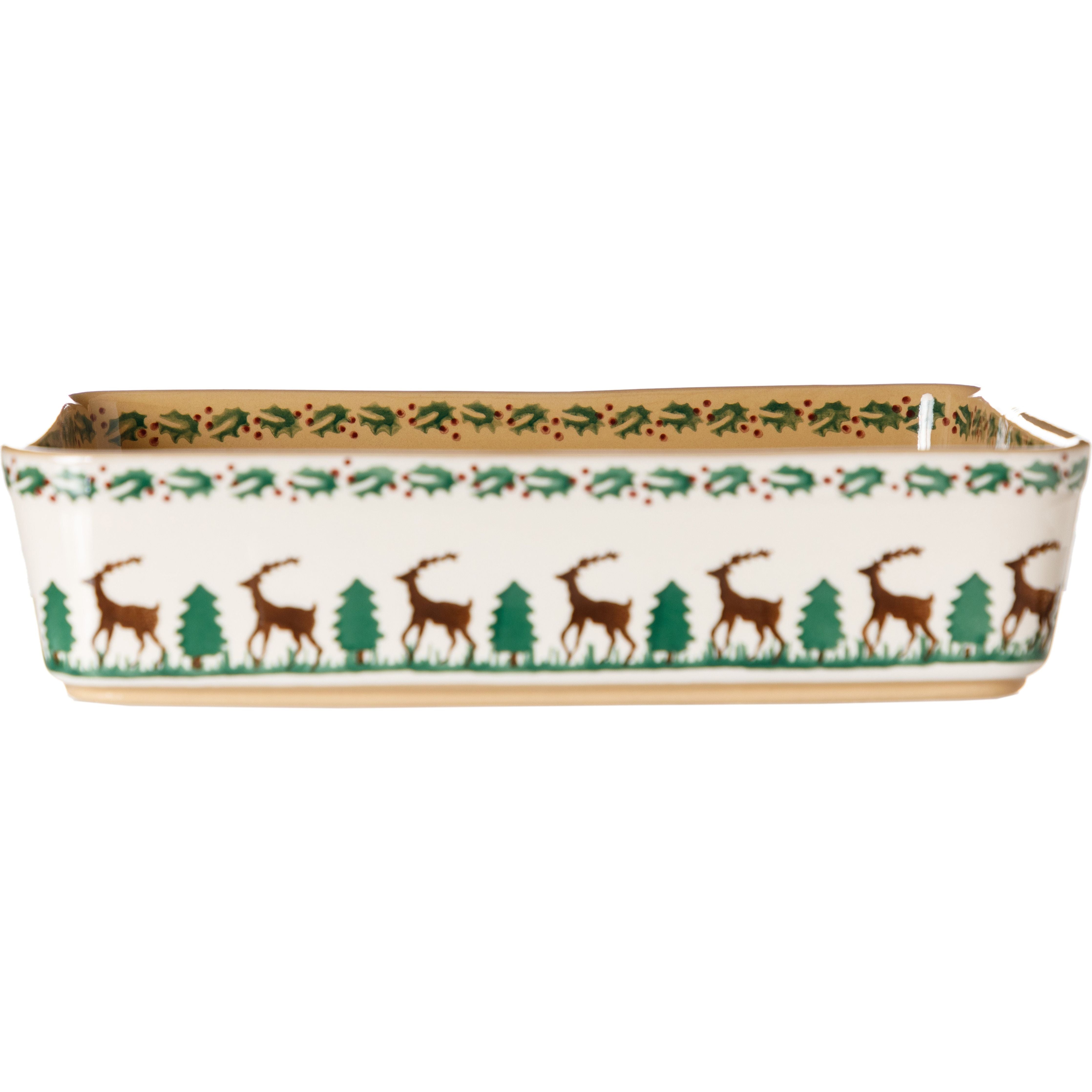 Large Rectangular Oven Dish Reindeer | NicholasMosse.com