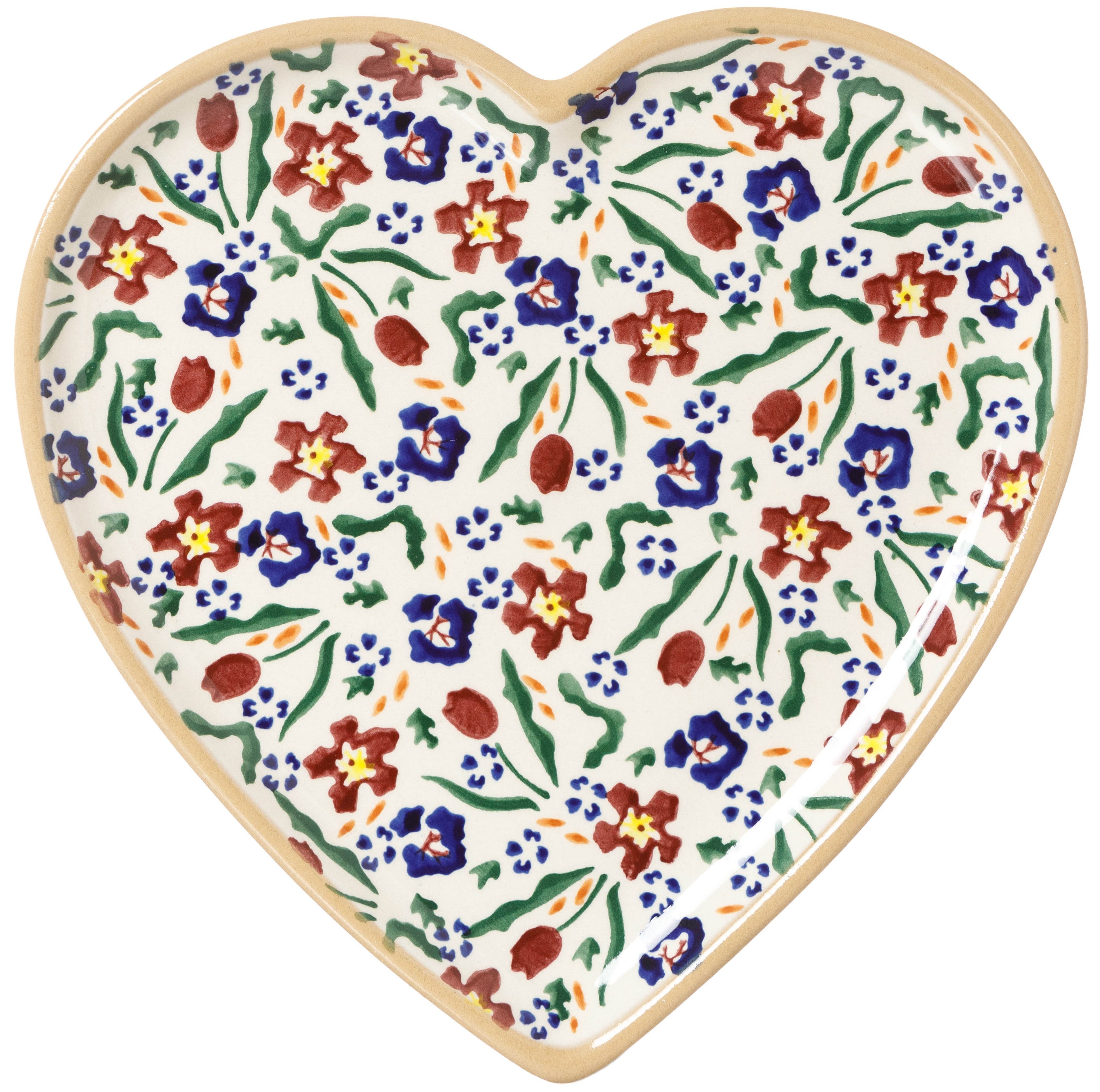 Medium Heart Plate and Small Mug Wild Flower Meadow | NicholasMosse.com