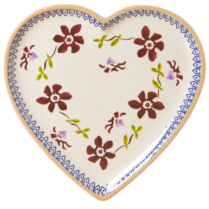 Medium Heart Plate Clematis | NicholasMosse.com