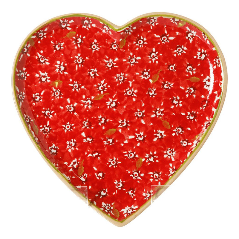 Medium Heart Plate Red Lawn | NicholasMosse.com