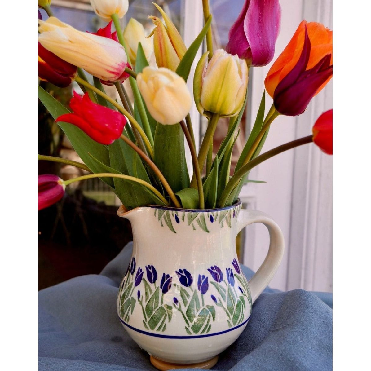 Medium Jug Blue Blooms | NicholasMosse.com