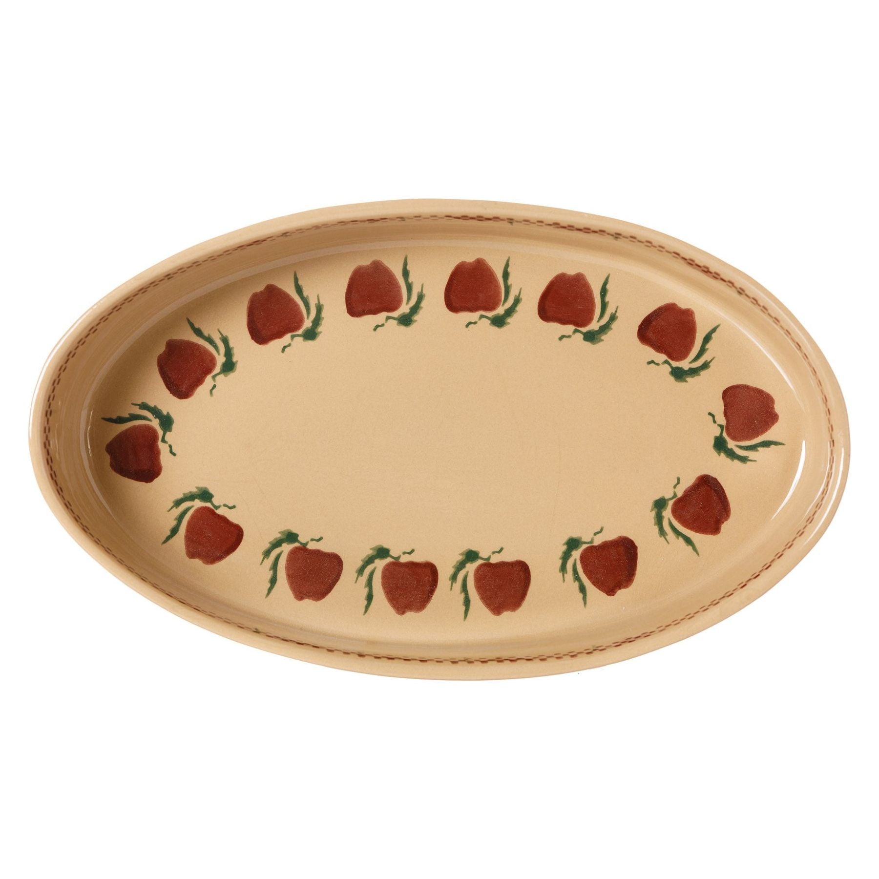 Medium Oval Oven Dish Apple | NicholasMosse.com