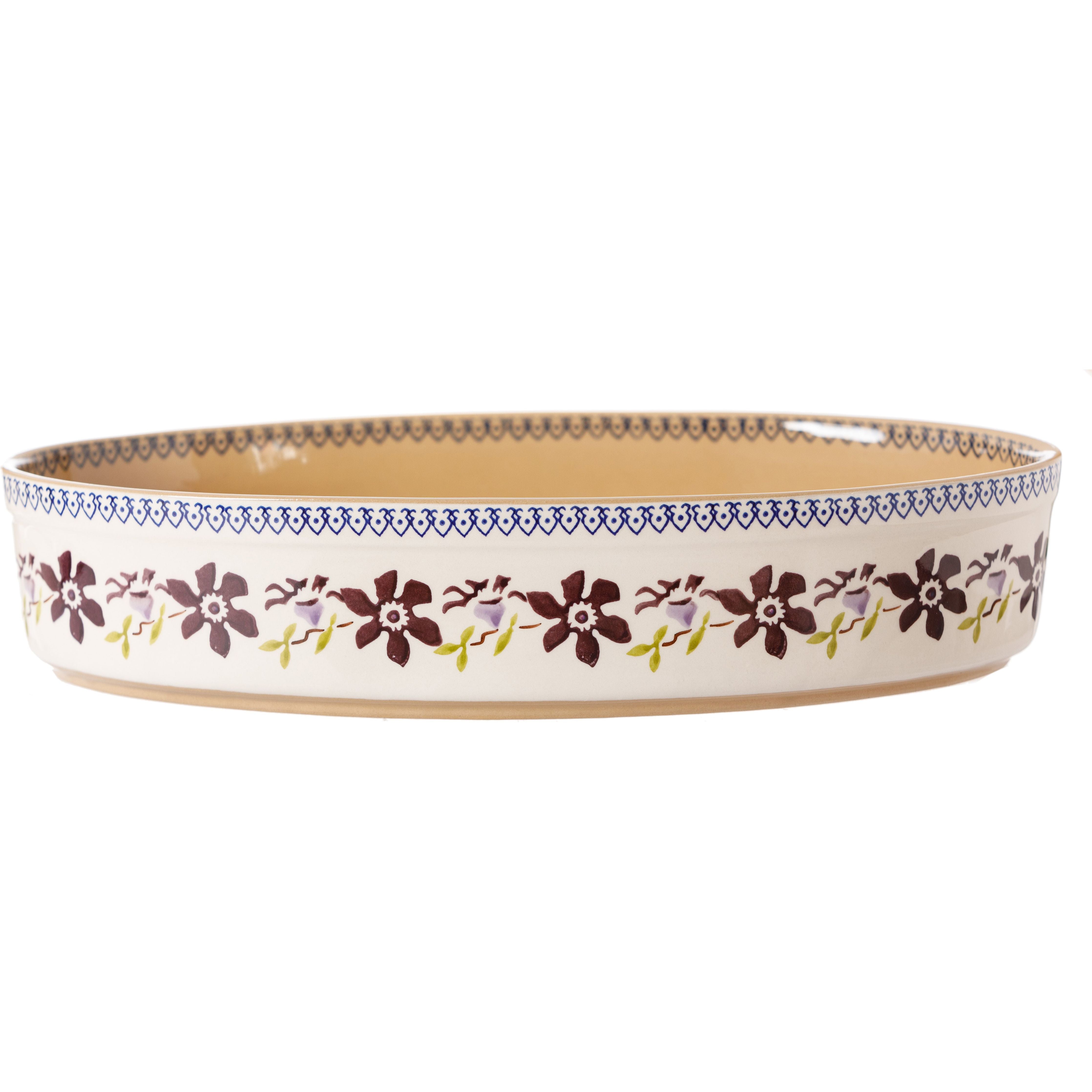 Medium Oval Oven Dish Clematis | NicholasMosse.com