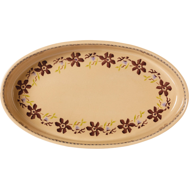 Medium Oval Oven Dish Clematis | NicholasMosse.com