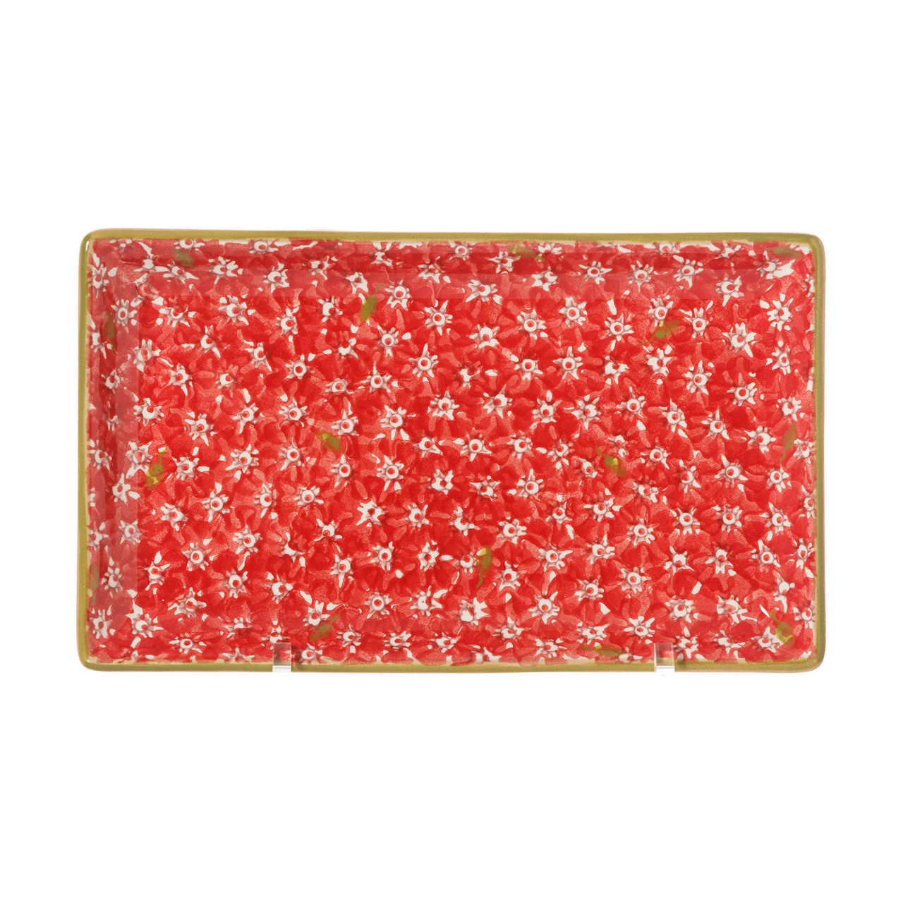 Medium Rectangle Dish Lawn Red | NicholasMosse.com